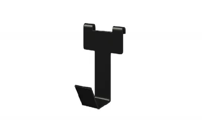 Крючок одинарный 40мм, отделка черный бархат (матовый)