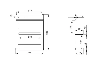 Полка для специй 2-х-уровневая, 256х75х320мм, отделка белый бархат (матовый)
