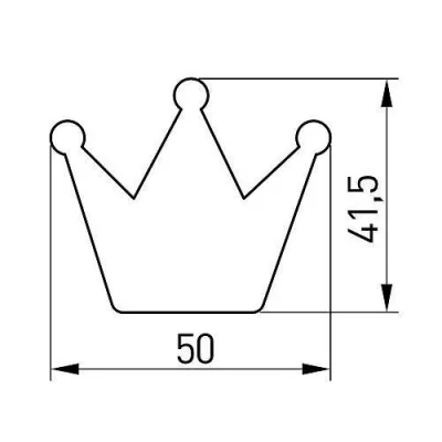 GTV: Ручка мебельная UM-CROWN корона, розовый: UM-CROWN-RZ