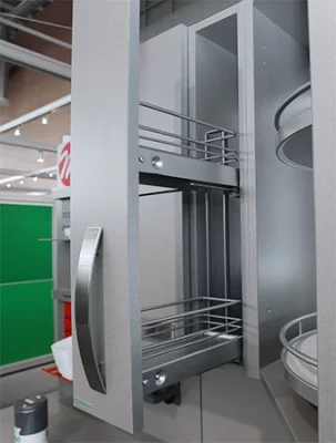 Kessebohmer: Пенал выдвижной отделка «ТИТАН», 2 полки, для фасадов шириной 150 мм