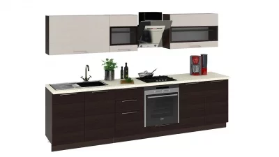 Кухонный гарнитур длиной - 300 см (со шкафом НБ) «Латте-2»