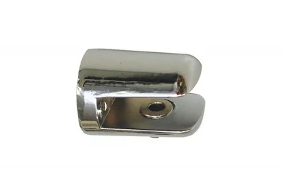 Полкодержатель П-образный для стекла 3-6мм, отделка хром глянец (БЕЗ УПЛОТНИТЕЛЯ)