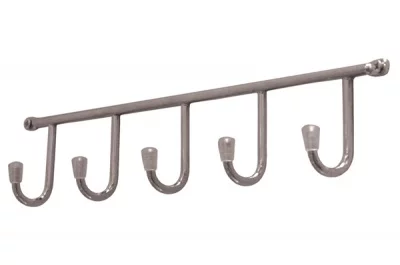 Вешалка L=340мм с 5-ю крючками, хром глянец