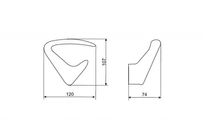 Вешалка, отделка хром глянец