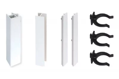 Комплект угловых элементов для цоколя ПВХ H.150, белый