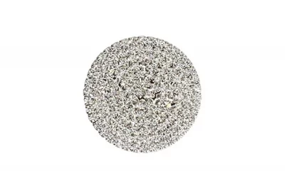 Накладка декоративная круглая d.30, отделка никель + горный хрусталь