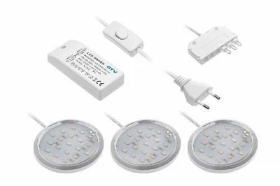 GTV: Комплект светодионых светильников LUGO 319 (3x1,80W), сатин, теплый белый LD-LCG319-52 GTV: Комплект светодионых светильников LUGO 319 (3x1,80W), сатин, теплый белый LD-LCG319-52