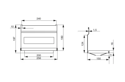 Держатель для бумажных полотенец, 256х150х197мм, отделка белый бархат (матовый)