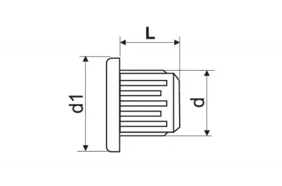 Заглушка декоративная d=8мм, цвет белый (за 100 штук)