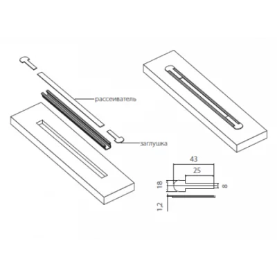 Light Solution: 12403630000 Manila комплект креплений и заглушек (для профиля 15700141201)
