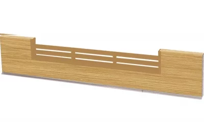 1379 Решётка вентиляционная для цоколя ПВХ H.120, L=600, дуб