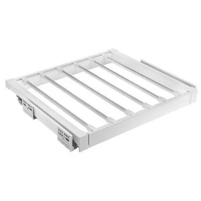 GTV: Вешалка для брюк WG-WSPOD80-10 белая, с доводчиком, полного выдвижения: WG-WSPOD80-10