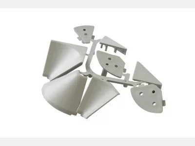 Комплект соединителей пристеночного бортика под вставку FIRMAX,(8частей) пластик, серый