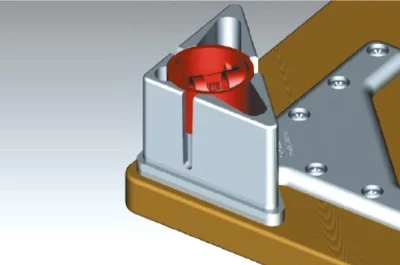Нога 82x82 Н700 для стола треугольная, рифлёный алюминий, комплект 4 штуки