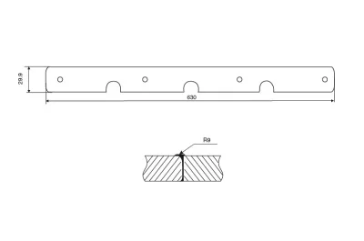 Профиль стыковочный 90" для столешницы Н=30, алюминий, L=630