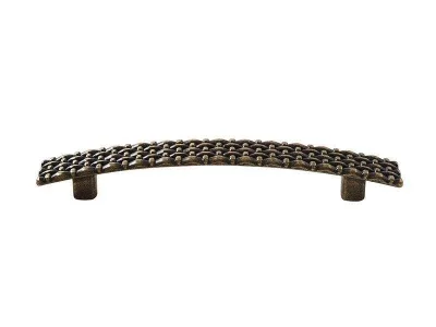 Ручка скоба Mico изогнутая, античная бронза 128