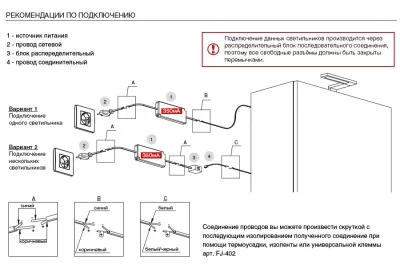 Светильник LED Verso (правый), 3W/350мА, 4000K, отделка хром глянец