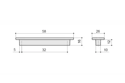 Ручка-скоба 32мм, отделка сталь шлифованная