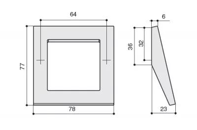 Ручка-кнопка, 64мм, отделка хром глянец