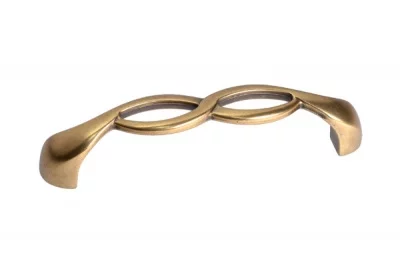 Ручка-скоба 96мм, отделка бронза античная французская