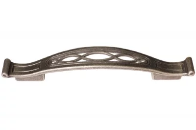 Ручка-скоба 128-096мм, отделка серебро античное