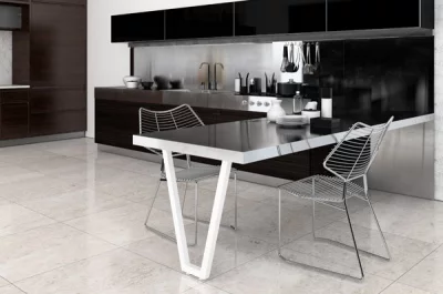 Опора для стола V-образная Лиссабон l.560, h.820, отделка белый бархат (матовый)