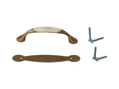 Ручка-скоба FIRMAX, металл+керамика, бронза