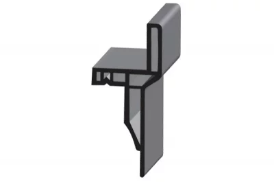Карниз Н.63мм для шторок-жалюзи, цвет Хром Матовый, L=2.21м