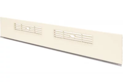 74 Решётка вентиляционная для цоколя ПВХ H.120, L=600, слоновая кость