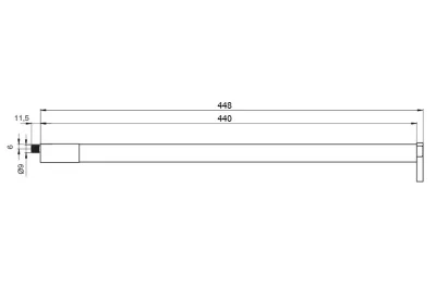Комплект рейлингов для ящика Indigo, L=450, отделка орион серый