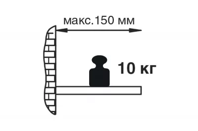 Менсолодержатель скрытый, L=100мм, d=8мм