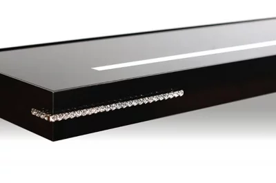 Накладка декоративная торцевая с кристаллами, отделка никель + горный хрусталь