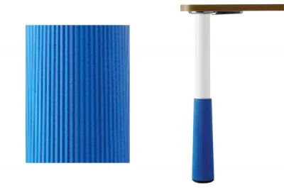 Нога d.50 Н580 для стола KINDER, цвет белый RAL9003 + синий, комплект 4 штуки