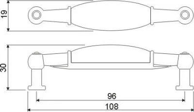 GTV: Мебельная фарфоровая ручка старое золото/розовый цветок UP-WP0728-BR