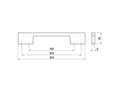 Ручка-скоба 160/320мм, титан