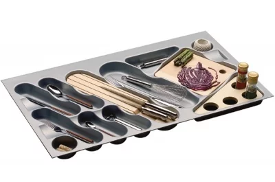 Ёмкость в базу 900 для столовых приборов, цвет серый металлик