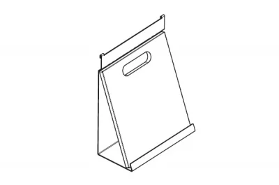 Полка для разделочной доски, 250х12х320мм, отделка белый бархат (матовый)