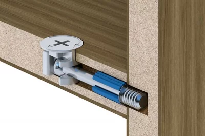 Шток с резьбой М6 с пластиковой втулкой для стяжки эксцентриковой, отделка цинк (за 100 штук)