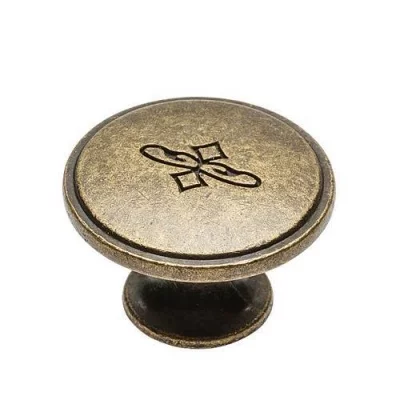 GTV: Ручка-кнопка мебельная OLBIA, старое золото GZ-OLBIA-1-04