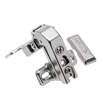 GTV: Петля GTV 90° короткое плечо + Планка Н=6 без евро шурупа ZP-KTK90H6BE