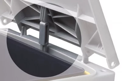 Ведро для мусора (16л) выдвижное, пластик серый металлик + сталь нержавеющая