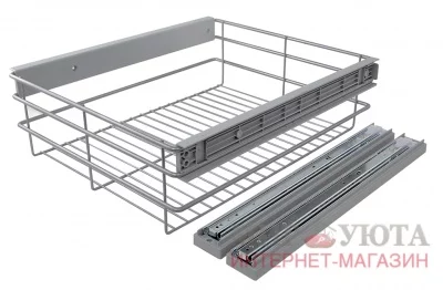 PARTNER Корзина для белья, 500 мм, серый, полн. выдв., плавн. закр.: ACF50MBOT