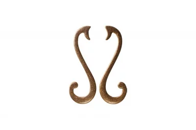 Ручка-скоба 96мм (правая), отделка бронза "Флоренция"