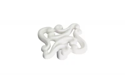 Ручка-кнопка, отделка белый глянцевый