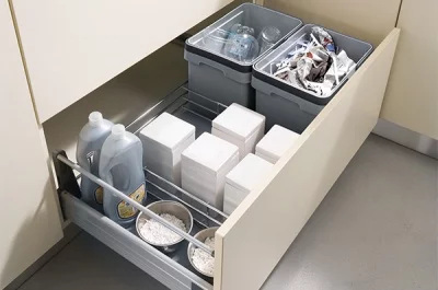 Ведро для мусора пластиковое, двойное, для сеток серии KSLT