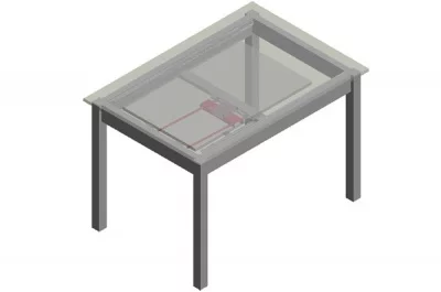 Механизм для вставки стола (поворотный), отделка цинк