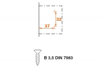 Ответная планка Н9 под шуруп с регулировкой +15", крестообразная