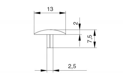 Заглушка для конфирмата 6,3/7, цвет белый (за 100 штук)