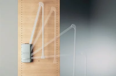 Лифт для одежды, отделка коричневая