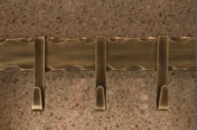 Комплект крючков для рейлингов, бронза античная (3 штуки)